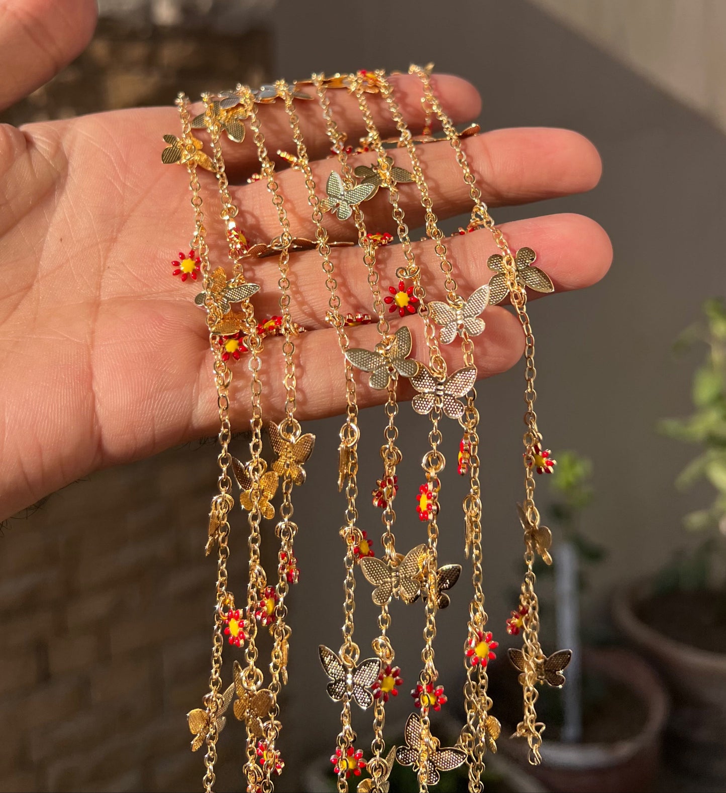 Fly & Flower Anklets